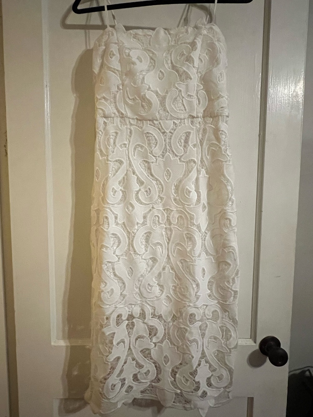 Bardot White Lace Midi Dress